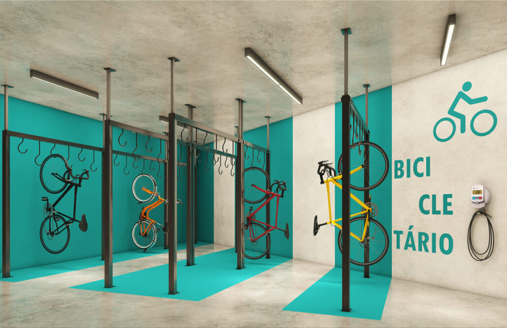 bicicletário vertical