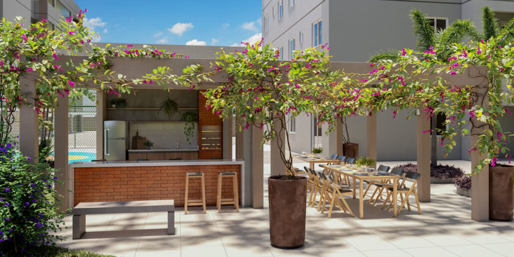 area externa com churrasqueira