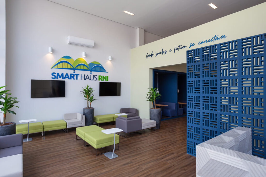 stand de vendas area externa com poltronas