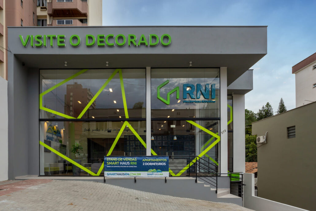 fachada stand de vendas